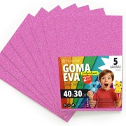 gomma eva glitter rosa